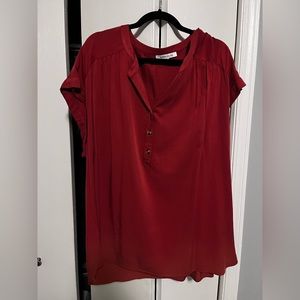 Rose + Olive blouse 2x